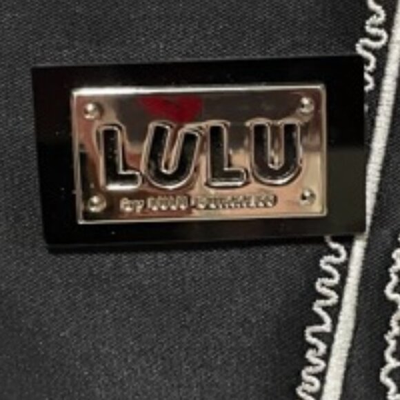 Lulu by Lulu Guinness Black Graphic Embroidered Shoulder Bag - Picture 3 of 5